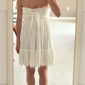 Cream Strapless Dress